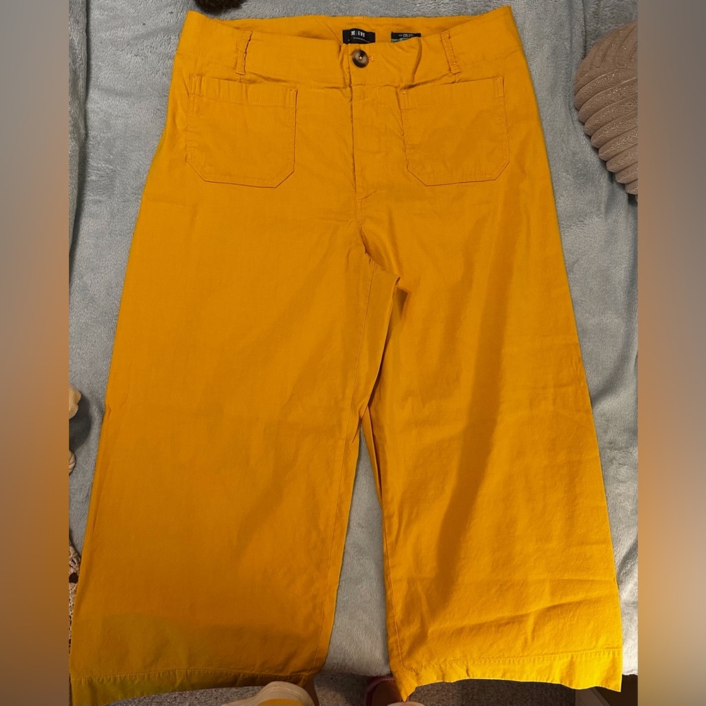Maeve Yellow Wide Leg Pants
